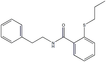 N-(2-phenylethyl)-2-propylsulfanylbenzamide Struktur