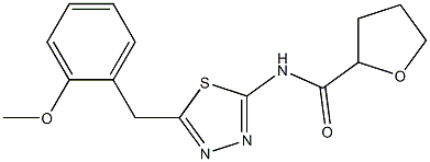 N-[5-[(2-methoxyphenyl)methyl]-1,3,4-thiadiazol-2-yl]oxolane-2-carboxamide Struktur