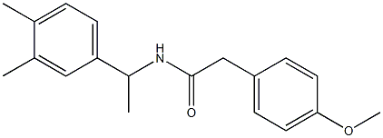 N-[1-(3,4-dimethylphenyl)ethyl]-2-(4-methoxyphenyl)acetamide Struktur