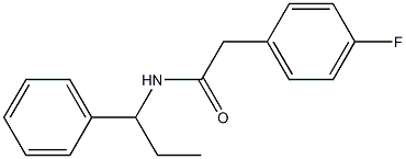 2-(4-fluorophenyl)-N-(1-phenylpropyl)acetamide Struktur