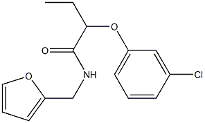 2-(3-chlorophenoxy)-N-(furan-2-ylmethyl)butanamide Structure