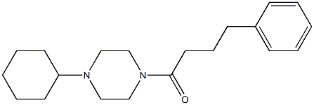 1-(4-cyclohexylpiperazin-1-yl)-4-phenylbutan-1-one Struktur