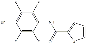 N-(4-bromo-2,3,5,6-tetrafluorophenyl)thiophene-2-carboxamide Struktur