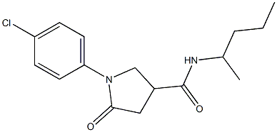 1-(4-chlorophenyl)-5-oxo-N-pentan-2-ylpyrrolidine-3-carboxamide Struktur