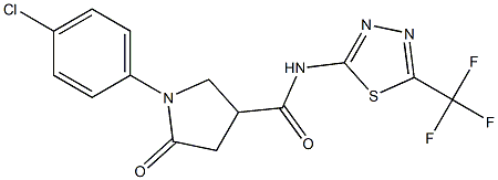 1-(4-chlorophenyl)-5-oxo-N-[5-(trifluoromethyl)-1,3,4-thiadiazol-2-yl]pyrrolidine-3-carboxamide Struktur