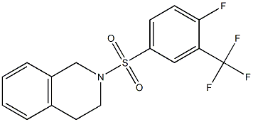 2-[4-fluoro-3-(trifluoromethyl)phenyl]sulfonyl-3,4-dihydro-1H-isoquinoline Struktur