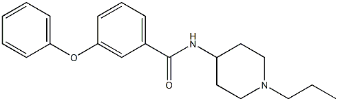 3-phenoxy-N-(1-propylpiperidin-4-yl)benzamide Struktur