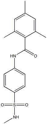 2,4,6-trimethyl-N-[4-(methylsulfamoyl)phenyl]benzamide Struktur