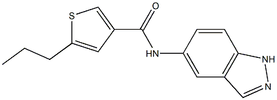 N-(1H-indazol-5-yl)-5-propylthiophene-3-carboxamide Struktur