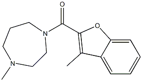 (3-methyl-1-benzofuran-2-yl)-(4-methyl-1,4-diazepan-1-yl)methanone Struktur