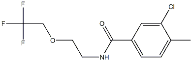 3-chloro-4-methyl-N-[2-(2,2,2-trifluoroethoxy)ethyl]benzamide Struktur