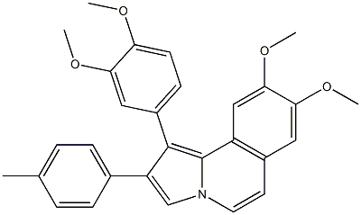 1-(3,4-dimethoxyphenyl)-8,9-dimethoxy-2-(4-methylphenyl)pyrrolo[2,1-a]isoquinoline Struktur