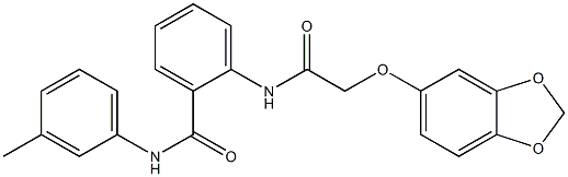 2-[[2-(1,3-benzodioxol-5-yloxy)acetyl]amino]-N-(3-methylphenyl)benzamide Struktur