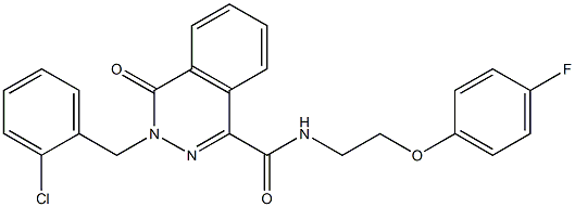 3-[(2-chlorophenyl)methyl]-N-[2-(4-fluorophenoxy)ethyl]-4-oxophthalazine-1-carboxamide Struktur