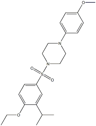 1-(4-ethoxy-3-propan-2-ylphenyl)sulfonyl-4-(4-methoxyphenyl)piperazine Struktur