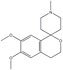 6,7-dimethoxy-1'-methylspiro[3,4-dihydroisochromene-1,4'-piperidine] Struktur