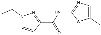 1-ethyl-N-(5-methyl-1,3-thiazol-2-yl)pyrazole-3-carboxamide Struktur