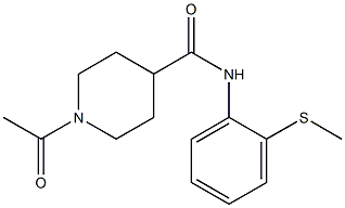 1-acetyl-N-(2-methylsulfanylphenyl)piperidine-4-carboxamide Struktur