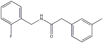 N-[(2-fluorophenyl)methyl]-2-(3-methylphenyl)acetamide Struktur