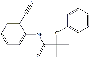 N-(2-cyanophenyl)-2-methyl-2-phenoxypropanamide Struktur