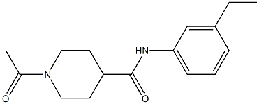 1-acetyl-N-(3-ethylphenyl)piperidine-4-carboxamide Struktur