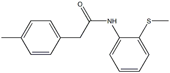 2-(4-methylphenyl)-N-(2-methylsulfanylphenyl)acetamide Struktur