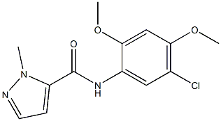 N-(5-chloro-2,4-dimethoxyphenyl)-2-methylpyrazole-3-carboxamide Struktur