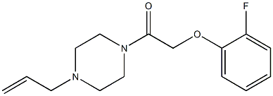 2-(2-fluorophenoxy)-1-(4-prop-2-enylpiperazin-1-yl)ethanone Struktur