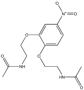 N-[2-[2-(2-acetamidoethoxy)-4-nitrophenoxy]ethyl]acetamide Struktur