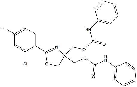 [2-(2,4-dichlorophenyl)-4-(phenylcarbamoyloxymethyl)-5H-1,3-oxazol-4-yl]methyl N-phenylcarbamate Struktur