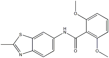 2,6-dimethoxy-N-(2-methyl-1,3-benzothiazol-6-yl)benzamide Struktur