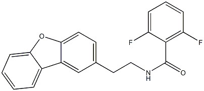 N-(2-dibenzofuran-2-ylethyl)-2,6-difluorobenzamide Struktur