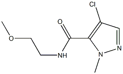 4-chloro-N-(2-methoxyethyl)-2-methylpyrazole-3-carboxamide Struktur