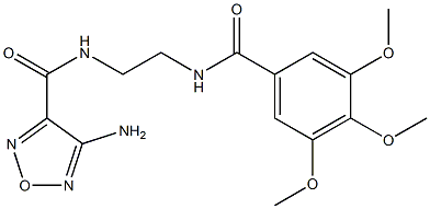 4-amino-N-[2-[(3,4,5-trimethoxybenzoyl)amino]ethyl]-1,2,5-oxadiazole-3-carboxamide Struktur