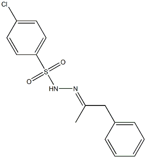 4-chloro-N-[(E)-1-phenylpropan-2-ylideneamino]benzenesulfonamide Struktur