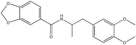 N-[1-(3,4-dimethoxyphenyl)propan-2-yl]-1,3-benzodioxole-5-carboxamide Struktur