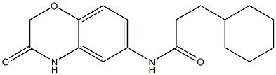 3-cyclohexyl-N-(3-oxo-4H-1,4-benzoxazin-6-yl)propanamide Struktur