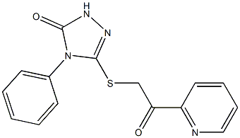 3-(2-oxo-2-pyridin-2-ylethyl)sulfanyl-4-phenyl-1H-1,2,4-triazol-5-one Struktur