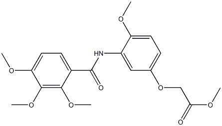 methyl 2-[4-methoxy-3-[(2,3,4-trimethoxybenzoyl)amino]phenoxy]acetate Struktur