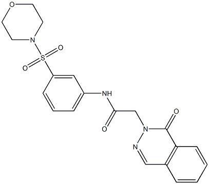 N-(3-morpholin-4-ylsulfonylphenyl)-2-(1-oxophthalazin-2-yl)acetamide Struktur