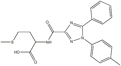 2-[[1-(4-methylphenyl)-5-phenyl-1,2,4-triazole-3-carbonyl]amino]-4-methylsulfanylbutanoic acid Struktur