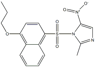 2-methyl-5-nitro-1-(4-propoxynaphthalen-1-yl)sulfonylimidazole Struktur