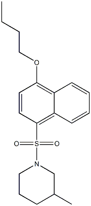 1-(4-butoxynaphthalen-1-yl)sulfonyl-3-methylpiperidine Struktur