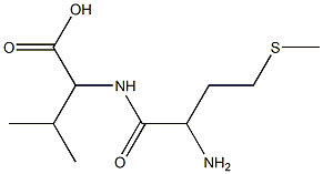 2-[(2-amino-4-methylsulfanylbutanoyl)amino]-3-methylbutanoic acid Struktur