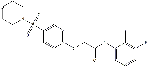 N-(3-fluoro-2-methylphenyl)-2-(4-morpholin-4-ylsulfonylphenoxy)acetamide Struktur