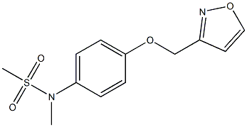 N-methyl-N-[4-(1,2-oxazol-3-ylmethoxy)phenyl]methanesulfonamide Struktur