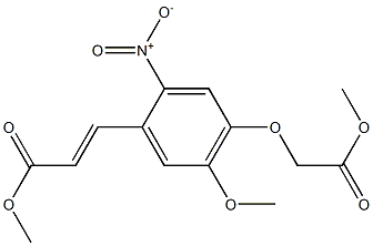 methyl (E)-3-[5-methoxy-4-(2-methoxy-2-oxoethoxy)-2-nitrophenyl]prop-2-enoate Struktur