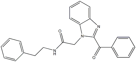 2-(2-benzoylbenzimidazol-1-yl)-N-(2-phenylethyl)acetamide Struktur