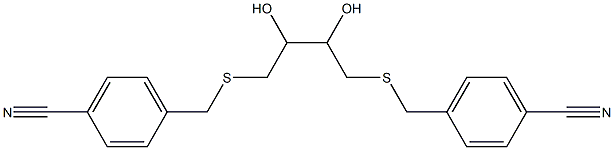 4-[[4-[(4-cyanophenyl)methylsulfanyl]-2,3-dihydroxybutyl]sulfanylmethyl]benzonitrile Struktur