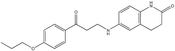 6-[[3-oxo-3-(4-propoxyphenyl)propyl]amino]-3,4-dihydro-1H-quinolin-2-one Struktur